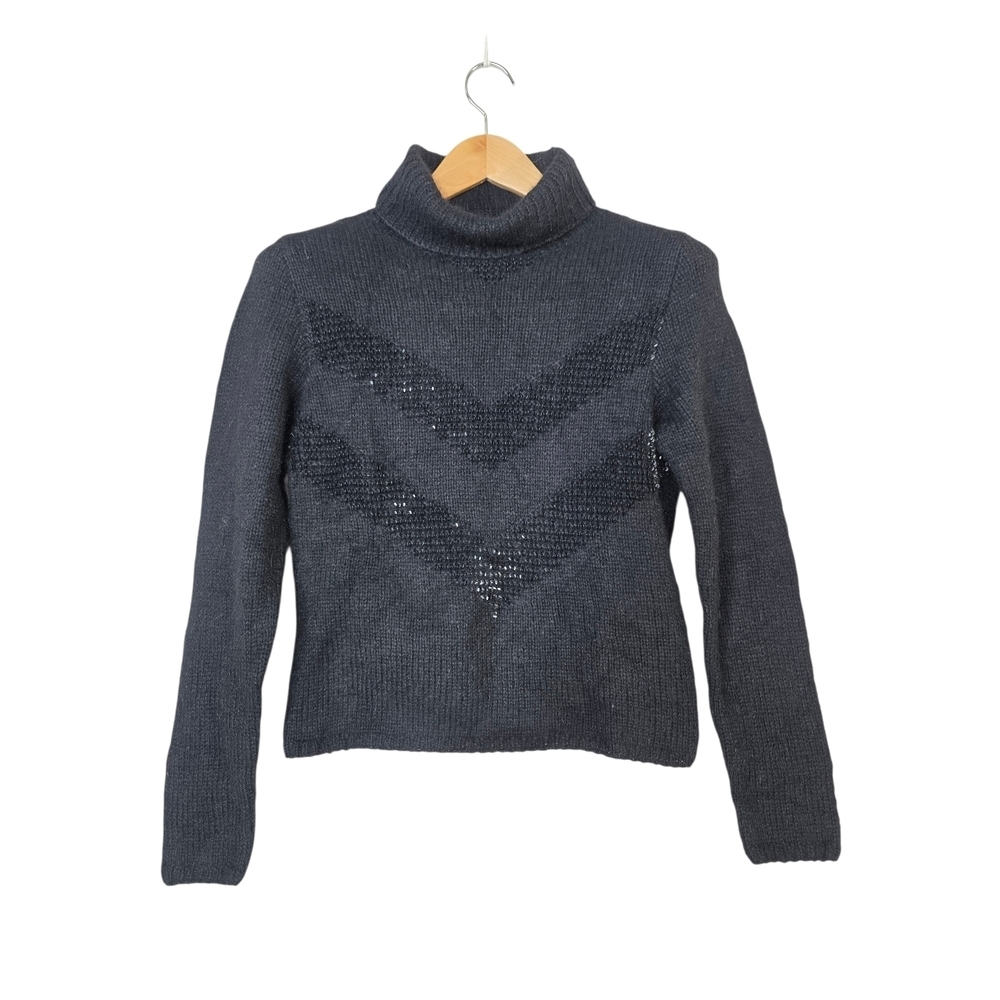 Valentino knit wool Turtleneck Sweater with front accents